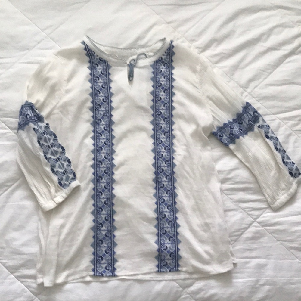 Caslon, Medium, white/grey woman’s blouse